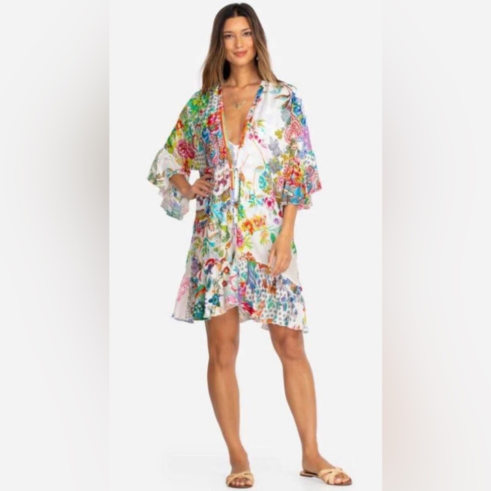 Johnny Was floral kimono blouse silk and rayon new without tag and label Size S